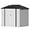 White, variant on LiteHaven Outdoor Storage Shed Lockable Metal Garden Shed Steel Anti-Corrosion Storage House with Single Lockable Door for Backyard Outdoor Patio Gray 5'x3'