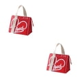 thumbnail image 3 of Cateissary Bolsa de almuerzo Refrigerador aislado a prueba de agua Organizador de fiambrera Bolso Mujer Niños Tote Picnic al aire libre Escuela Rojo 2piezas, 3 of 6
