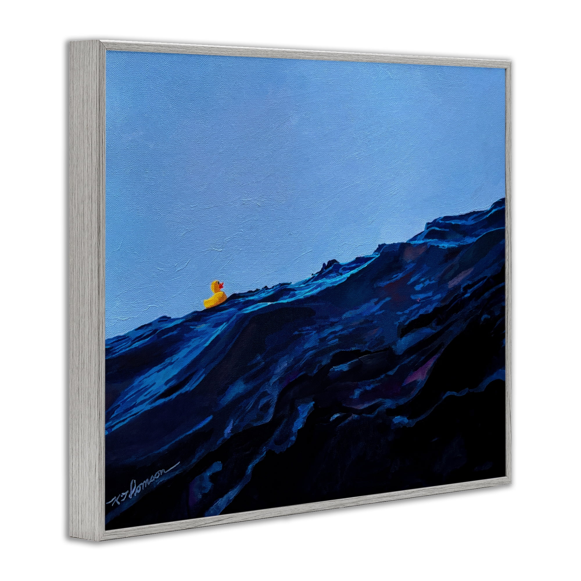 You're The One Duck Gray Framed Giclee Art, design by Keith Thomson