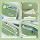 thumbnail image 4 of Estuche de gran capacidad para lápices, bolsa para lápices con 4 compartimentos, organizador portátil de lona con cremallera para niños, niñas, adultos y estudiantes (verde), 4 of 7