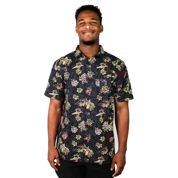 Camiseta Star Wars para hombre joven Fett Floral Negra XXL