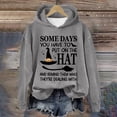 thumbnail image 2 of Halloween Oversized Letter Print Pullover Sweatshirt For Women Loose Fit Hooded Shirt, 2 of 4
