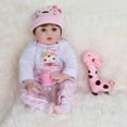 thumbnail image 2 of Ktaxon Reborn Baby Dolls, 22 inches Realistic Newborn Soft Vinyl Baby Dolls Toy for Kids Age 3+(Cloth Body), 2 of 10