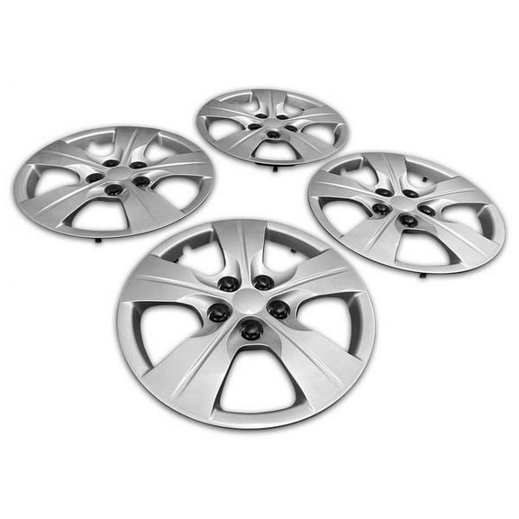 New 4 Pcs Wheel Cover /Hubcaps for 2016-2018 Chevrolet Cruze 15" Rim Painted Silver Plastic
