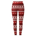 thumbnail image 4 of Women Christmas Outfit Women's Festive Holiday Print Casual Slim Fit Stretch Yoga Trousers Soft Comfortable Daily Wear Leggings for Ladies Red 2XL, 4 of 4