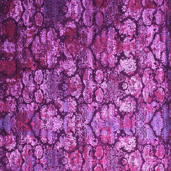 Ahgly Company Indoor Square Abstract Pink Contemporary Area Rugs, 6' Square