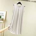 thumbnail image 2 of Modal Lingerie Chemise de Nuit Sans Manches pour Femmes, Robe de Nuit d'Été, Camisoles Unies, 2 of 9
