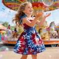 thumbnail image 4 of CAUYDY Baby Girl Dresses Toddler Girls 4th of July Straps Dress Kids American Flag Stars Striped Sundress Child Independence Day Outfits 1T 2T 3T 4T 5T 6T (Sizes 2-3 Years,Light Blue), 4 of 5