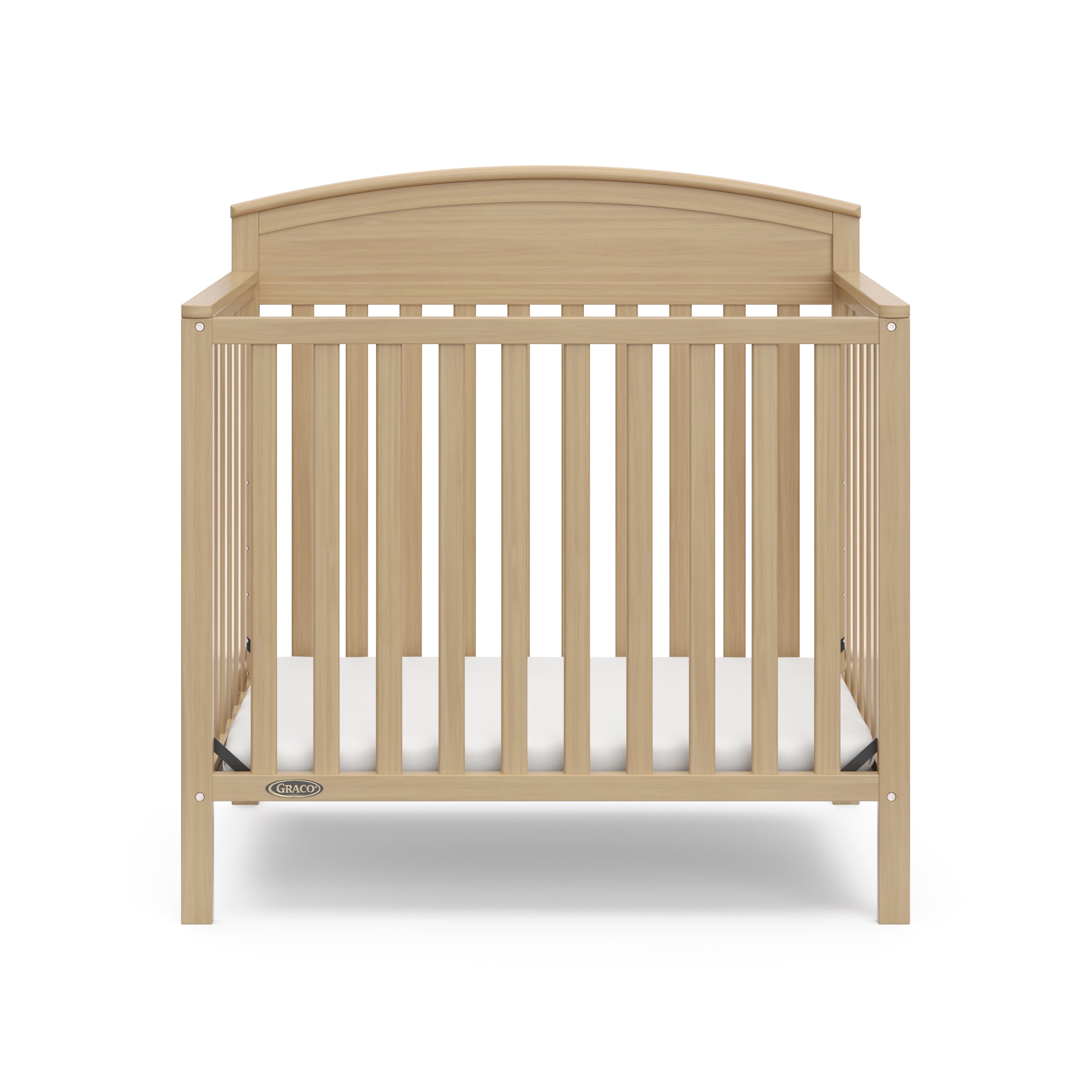 Graco Benton 4-In-1 Convertible Mini Baby Crib, Driftwood