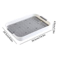 thumbnail image 3 of Small Animal Litter Box with Grid, Pet Potty Training Tray for Rabbits Hamsters Guinea Pigs Hedgehogs Chinchillas Ferrets, Easy-Clean Cage Toilet with Splash Guard Fence, White, for Cage Training, 3 of 6