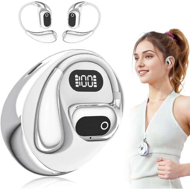 Audífonos Traductor AI, Traductor Instantáneo 144 Idiomas - Auriculares Bluetooth Abiertos con Traducción en Tiempo Real, Voz a Texto, Modo Offline, para Viajes, Negocios iOS/Android