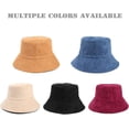 thumbnail image 7 of YooGuoGuo Trendy Fisherman Hats Double Side Wear Fishing Sun Hat Solid Color Bucket Hat Winter Reversible Packable Cap, 7 of 7