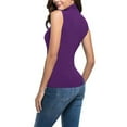 thumbnail image 6 of Hvyesh Turtle Necks Tops for Women Sleeveless Plus Size Mock Turtleneck Tank Tops Slim Fit Vest Basic Stretch Undershirts, 6 of 6