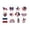 D, variant on JHyouerji 16 Pcs 4th of July Ornaments Patriotic Wooden Tree Hanging Ornaments for Memorial Day Red White Blue Independence Day 250th Anniversary Decor