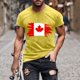 thumbnail image 1 of Tops para hombre, blusas y camisas de cuello redondo y manga corta para hombre. Camiseta de cuello redondo y manga corta con estampado de bandera canadiense para hombre. Blusa de algodón y poliéster p, 1 of 5