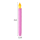thumbnail image 2 of Velas electrónicas LED con luz intermitente amarilla larga, vela de poste largo con simulación de luz, luces decorativas para cumpleaños y bodas, color rosa, 2 of 8