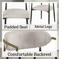 thumbnail image 4 of Miekor Furniture Jaramillo Beige Linen & Black Finish Side Chair (Set of 2) 85771, 4 of 15