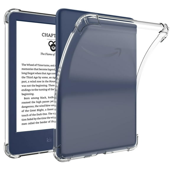 Clear Case for Amazon Kindle 6 Inch 2024, Anti-Yellowing Transparent Anti-Scratch Shockproof Soft TPU Slim Tablet Protective Cover for Amazon Kindle 11th Generation 2022, Clear