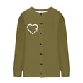 thumbnail image 4 of Idoravan Ladies Sweaters Long Sleeve V-Neck Sweaters for Women Plus Size Cardigan Button Up Women's Casual Printed Knitted Cardigan Button Coat, 4 of 5