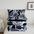 thumbnail image 4 of Erosebridal Black Dark Lavender Gray Bedding Queen Comforter Set, Abstract Camouflage Camo Down Comforter, Reversible 3 Pieces, 4 of 7