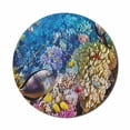 thumbnail image 1 of Fish Mouse Pad for Computers, Egyptian Red Sea Bottom View with Marine Creatures Top of Tribal Ocean Scuba Image, Round Non-Slip Thick Rubber Modern Mousepad, 8" Round, Multicolor, by Ambesonne, 1 of 2