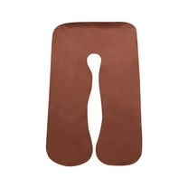 Deeceymbur Velvet Pillowcases U-Shaped Maternity Pillow Protectors for Maternity Pillow Covers Coffee