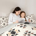 thumbnail image 5 of Homewish Boho Aztec Bedding Comforter Set,Retro Geometric Triangle Twin Comforter Sets,Beige Black Brown Bedding Set For Girl Boy,Ultra Soft Home Decor Reversible,2-Piece, 5 of 8