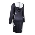 thumbnail image 6 of Fengqque Nursing Maternity Maternity Postpartum Comfort Dress Pajamas Casual Tie-Dye Long Sleeve Breast-Feeding Pregnant Nursing Hooded Dress, 6 of 9