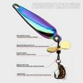 thumbnail image 4 of Fishing Lure Kit - 5 Metal Spinner Spoons with Bionic Propellers for Bass, Trout & Catfish - Freshwater & Saltwater Bait Set, 4 of 9