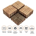 thumbnail image 6 of Alden Design 12" x 12" Interlocking Wood Flooring Tiles for Deck, Pack of 27, Natural Wood, 6 of 7