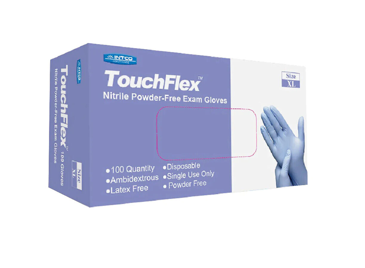 TouchFlex ChemoRated Nitrile Exam Gloves, Powder Free, XLarge, 100
