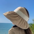 thumbnail image 3 of Sombrero de pescador ajustable de 54 a 60 cm de circunferencia, para mujer, con ala ancha, para playa, vacío, 3 of 5