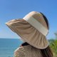 thumbnail image 3 of Sombrero de pescador ajustable de 54 a 60 cm de circunferencia, para mujer, con ala ancha, para playa, vacío, 3 of 5