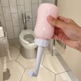 thumbnail image 5 of Adorable Pink Peri - manual bidet - upside down water squeeze bottle | Cup Buddy for menstrual cup users | 10 oz (300 ml) + travel bag | NO MORE wasting toilet paper & messy period changing, 5 of 6