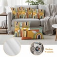 thumbnail image 6 of Outdoor Pillow Covers Middle Century Geometric Art Waterproof Pillow Cases 18x18 Set of 2, Retro Nordic Abstract Arch Throw Pillow Cover Pillowcase for Patio Balcony Couch Garden, 6 of 9