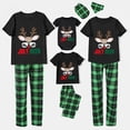 thumbnail image 1 of Pijamas familiares a juego de Navidad, conjuntos de pijamas negros de ciervo de julio en julio, 1 of 3