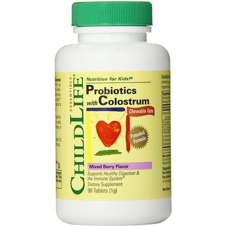 Childlife Probiotics Plus Colostrum Mixed Berry - 90 Chewable Tablets
