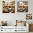 thumbnail image 4 of Designart "Waltzing In White And Orange Daisy Efflorescence" Daisies Floater Framed Canvas Wall Art, 4 of 5