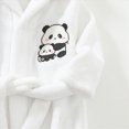 thumbnail image 6 of Boys Girls Kids Soft Flannel Bathrobe,Thickened Warm Hooded Sleep Robe with Waist Tie,Plush Cozy Loungewear Fall Winter for Boys Girls 18 24 Months 3T 4T 5T-12T Toddler Pajamas,White,Size 11-12T, 6 of 6