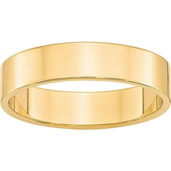 Primal Gold 10 Karat Yellow Gold 5mm Lightweight Flat Band