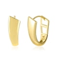 thumbnail image 2 of Lancharmed Gold Plated Studs Earrings for Womens,Wide Gradient Hoops Earring Wedding Gifts, 2 of 7