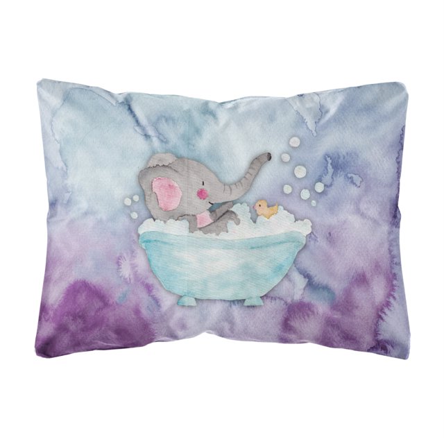 "Treasures BB7346PW1216 Bathing Watercolor Outdoor Canvas Pillow, Multicolor" Caroline's Treasures BB7346PW1216