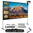 thumbnail image 1 of Projector Screen with Stand,120 inch Portable Projection Screen with stand 16:9,Rear Front Projections Movies Screen for Indoor Outdoor Home Theater Backyard Cinema Trave, 1 of 9