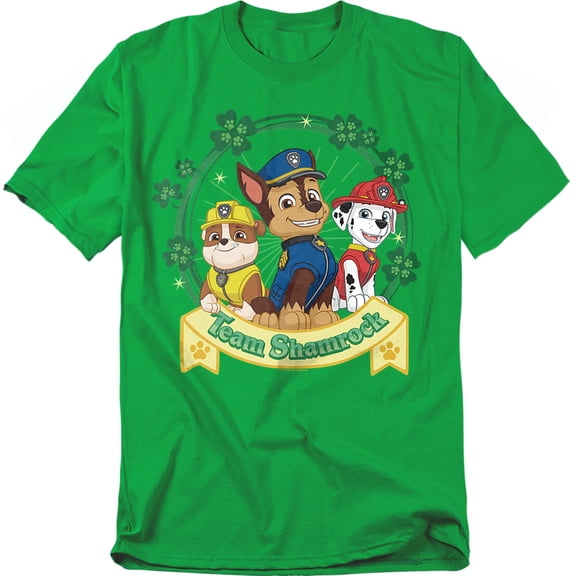 Paw Patrol T-Shirt St. Patrick'S Day Team Shamrock Unisex Graphic Tee for Men & Women
