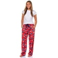 thumbnail image 4 of Disney Lilo & Stitch Adult Stitch Lovestruck Hearts Fleece Pajama Sleep Pants, 4 of 5