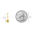 thumbnail image 5 of Sterling Silver 18K Gold Plated Initial Q Disc Drop Huggie Earring, Half-Pair, 5 of 7