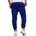 thumbnail image 3 of Resicozy Men's Hiking Cargo Pants Joggers Slim Fit Stretch Lightweight Casual Work Pants with Pockets Elastic Drawstring Waist Royal Blue L, 3 of 5