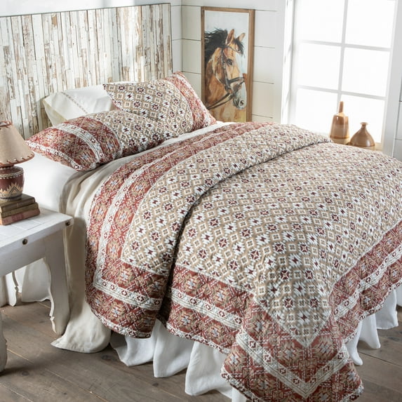 Southwest Block Print Quilt Set Size King