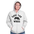thumbnail image 5 of Save the Winos Rhinoceros Wine Lover Zip Hoodie Sweatshirt Women Brisco Brands L, 5 of 6