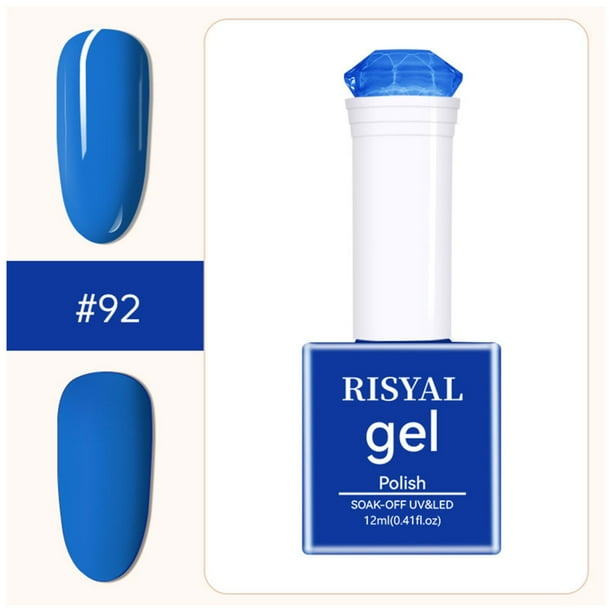 Gel Nail Polish Kit with Base & Top Coat 60 Colors Reflective Glitter